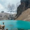 Viajero en Las Torres del Paine