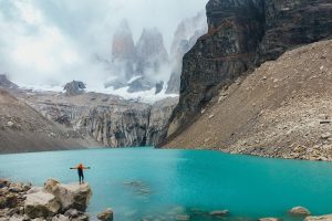 Viajero en Las Torres del Paine
