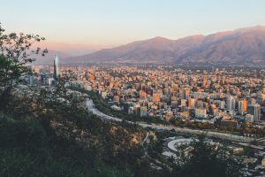 Foto panorámica de Santiago de Chile