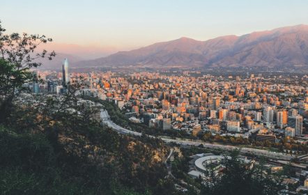 Foto panorámica de Santiago de Chile